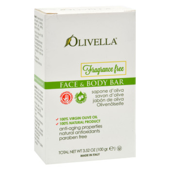 Olivella Fragrance Free Face And Body Bar - 3.52 oz Olivella Fragrance Free Face And Body Bar - 3.52 oz