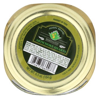 Marin Food Specialties Marinated Artichoke Hearts - Case of 12 - 6 oz.