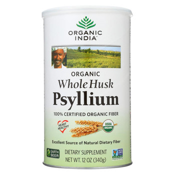 Organic India Fiber Harmony Psyllium Whole Husk - 12 oz