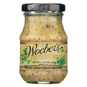 Woeber's Whole Grain Dijon Mustard - Case of 6 - 4.25 oz.