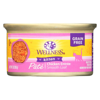 Wellness Pet Products Cat Food - Kitten Recipe - Case of 24 - 3 oz.