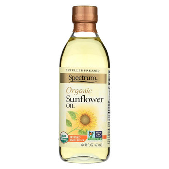 Spectrum Naturals High Heat Refined Organic Sunflower Oil - 16 Fl oz. Spectrum Naturals High Heat Refined Organic Sunflower Oil - 16 Fl oz.