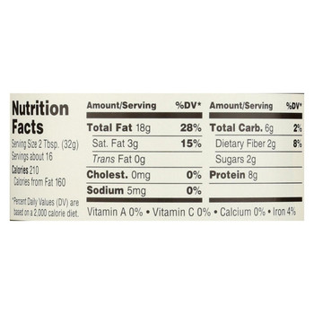 Woodstock Organic Unsalted Crunchy Easy Spread Peanut Butter - Case of 12 - 18 OZ