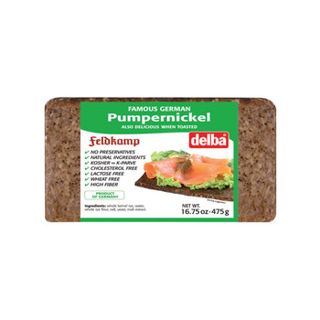 Feldkamp Bread - Pumpernickel - Case of 12 - 17.6 oz Feldkamp Bread - Pumpernickel - Case of 12 - 17.6 oz