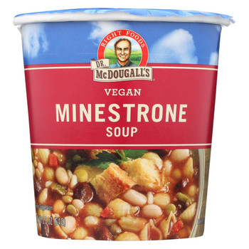 Dr. McDougall's Vegan Minestrone Soup Big Cup - Case of 6 - 2.3 oz.