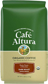 Cafe Altura - 100% Organic Whole Bean Coffee - Dark - 5 lb. Cafe Altura - 100% Organic Whole Bean Coffee - Dark - 5 lb.