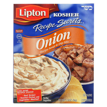 Lipton Kosher Recipe Secrets Onion Soup - Case of 12 - 1.9 oz. Lipton Kosher Recipe Secrets Onion Soup - Case of 12 - 1.9 oz.