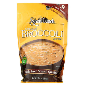 Shore Lunch Cheddar Broccoli Soup Mix - Case of 6 - 11 oz.