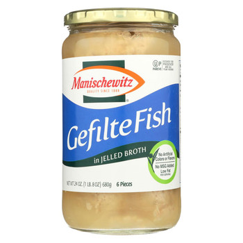 Manischewitz - Gefilte Fish in Jelled Broth - Original - Case of 12 - 24 oz.