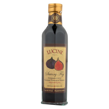 Lucini Italia Savory Fig Balsamic Artisan Vinegar - Case of 6 - 8.5 Fl oz.