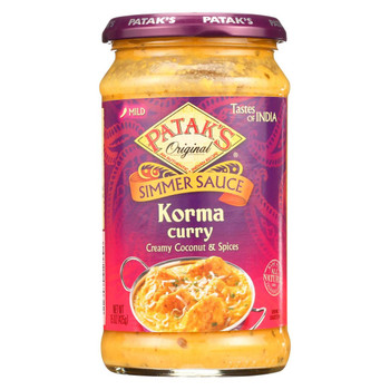 Pataks Simmer Sauce - Korma Curry - Mild - 15 oz - case of 6 Pataks Simmer Sauce - Korma Curry - Mild - 15 oz - case of 6