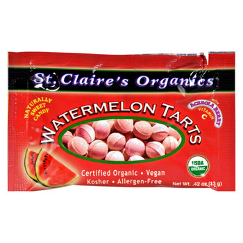 St Claire's Organic Watermelon Tart Pouches - Case of 12 - .56 oz St Claire's Organic Watermelon Tart Pouches - Case of 12 - .56 oz