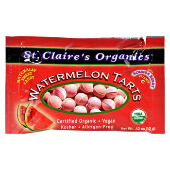 St Claire's Organic Watermelon Tart Pouches - Case of 12 - .56 oz