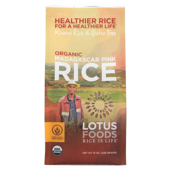 Lotus Foods Organic Madagascar Pink Rice - Case of 6 - 15 oz.
