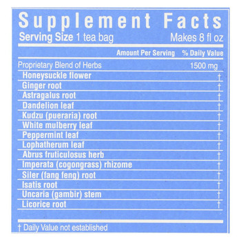 Triple Leaf Tea Cold and Flu Time - 20 Tea Bags - Case of 6 Triple Leaf Tea Cold and Flu Time - 20 Tea Bags - Case of 6