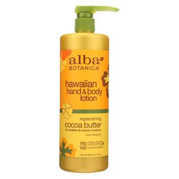 Alba Botanica Hawaiian Hand and Body Lotion Cocoa Butter - 24 fl oz Alba Botanica Hawaiian Hand and Body Lotion Cocoa Butter - 24 fl oz