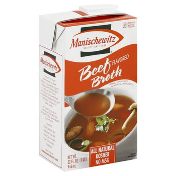 Manischewitz - Natural Beef Broth - Case of 12 - 32 fl oz. Manischewitz - Natural Beef Broth - Case of 12 - 32 fl oz.