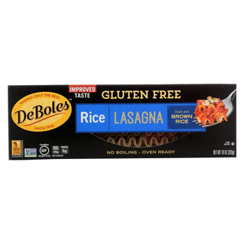 Deboles Rice Lasagna Pasta - Case of 12 - 10 oz.