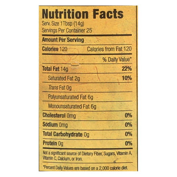 Napa Valley Naturals Organic Cold Pressed Sesame Oil - Case of 12 - 12.7 Fl oz. Napa Valley Naturals Organic Cold Pressed Sesame Oil - Case of 12 - 12.7 Fl oz.