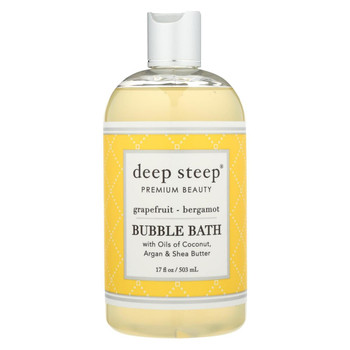 Deep Steep Bubble Bath - Grapefruit - Bergamot - Case of 1 - 17 fl oz.