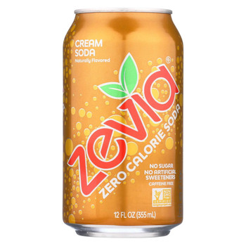 Zevia Soda - Zero Calorie - Cream Soda - Can - 6/12 oz - case of 4 Zevia Soda - Zero Calorie - Cream Soda - Can - 6/12 oz - case of 4