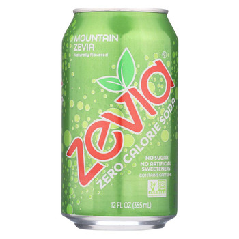 Zevia Soda - Zero Calorie - Mountain Zevia - Can - 6/12 oz - case of 4 Zevia Soda - Zero Calorie - Mountain Zevia - Can - 6/12 oz - case of 4