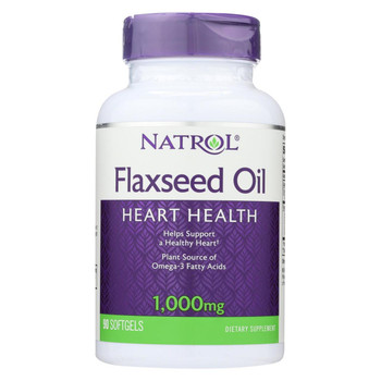 Natrol Omega-3 Flax Seed Oil - 1000 mg - 90 Softgels