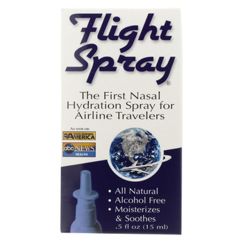 Flight Spray Nasal Hydration Spray - Airline Travelers - .5 oz Flight Spray Nasal Hydration Spray - Airline Travelers - .5 oz