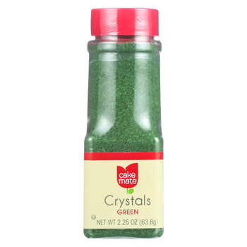 Cake Mate - Decorating Decors - Crystals - Green - 2.25 oz - Case of 6