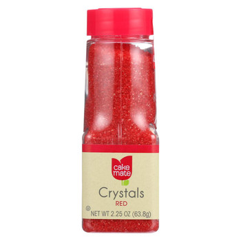 Cake Mate - Decorating Decors - Crystals - Red - 2.25 oz - Case of 6