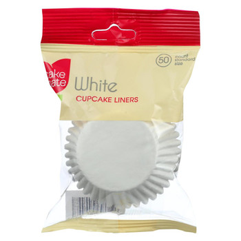 Cake Mate - Cupcake Liners - Standard Size - White - 50 Count - Case of 12