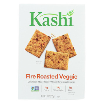 Kashi Crackers Fire Roasted Veggie - Case of 12 - 9 oz.