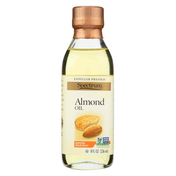 Spectrum Naturals Refined Sweet Almond Oil - Case of 6 - 8 Fl oz.