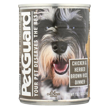 Petguard Dog Foods - Chicken and Herbed Brown Rice - Case of 12 - 13.2 oz. Petguard Dog Foods - Chicken and Herbed Brown Rice - Case of 12 - 13.2 oz.