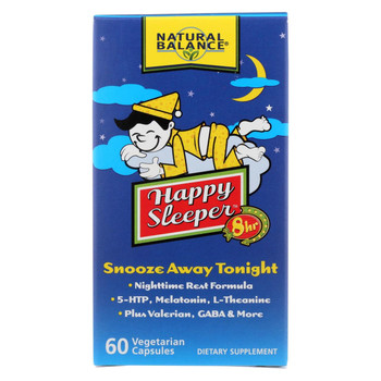 Natural Balance Happy Sleeper - 60 Vegetarian Capsules Natural Balance Happy Sleeper - 60 Vegetarian Capsules