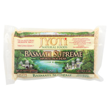 Jyoti Cuisine India Basmati Supreme Rice - Case of 6 - 32 oz. Jyoti Cuisine India Basmati Supreme Rice - Case of 6 - 32 oz.