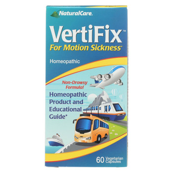 Natural Care Vertifix for Motion Sickness - 60 Vegetarian Capsules