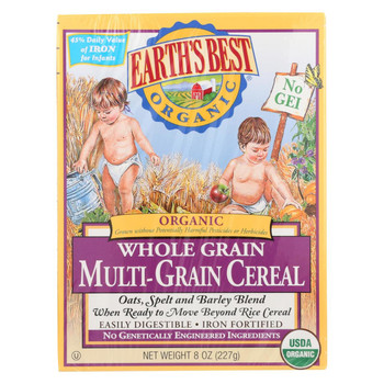 Earth's Best Organic Whole Grain Multi - Grain Infant Cereal - Case of 12 - 8 oz.