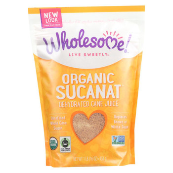 Wholesome Sweeteners Dehydrated Cane Juice - Organic - Sucanat - Case of 12 lbs