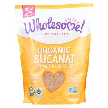 Wholesome Sweeteners Dehydrated Cane Juice - Organic - Sucanat - 2 lbs - case of 12