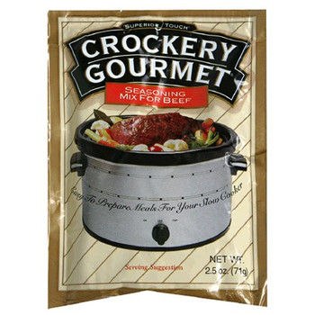 Crockery Gourmet Seasoning Mix - Beef - Case of 12 - 2.5 oz.
