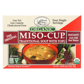 Edward and Sons Organic Traditional Miso - Cup - Case of 12 - 1.3 oz. Edward and Sons Organic Traditional Miso - Cup - Case of 12 - 1.3 oz.