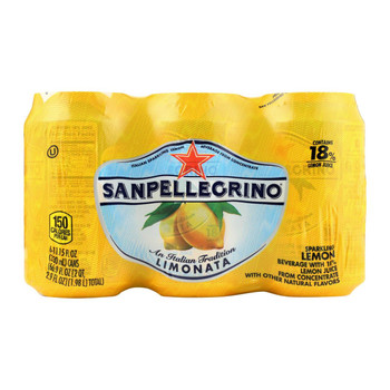 San Pellegrino Sparkling Water - Limonata Cans - Case of 4 - 11.1 Fl oz.