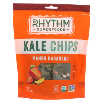 Rhythm Superfoods Kale Chips - Mango Habanero - Case of 12 - 2 oz. Rhythm Superfoods Kale Chips - Mango Habanero - Case of 12 - 2 oz.