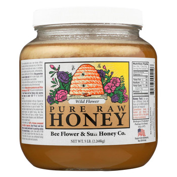 Bee Flower and Sun Honey - Wild Flower - Case of 6 - 5 lb. Bee Flower and Sun Honey - Wild Flower - Case of 6 - 5 lb.