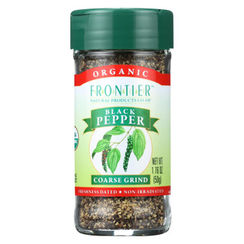 Frontier Herb Pepper - Organic - Black - Coarse Grind - 1.7 oz Frontier Herb Pepper - Organic - Black - Coarse Grind - 1.7 oz