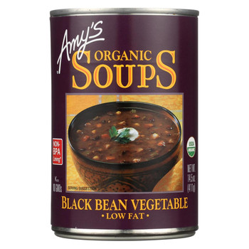 Amy's - Organic Low Fat Black Bean Soup - Case of 12 - 14.5 oz Amy's - Organic Low Fat Black Bean Soup - Case of 12 - 14.5 oz