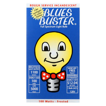 Blues Buster Light Bulb - Full Spectrum - Frosted - 100 Watt Bulb - 1 Count Blues Buster Light Bulb - Full Spectrum - Frosted - 100 Watt Bulb - 1 Count