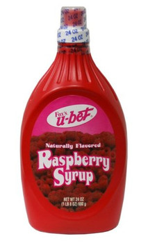 Fox's U - Bet Raspberry Syrup - Raspberry - Case of 12 - 20 oz.