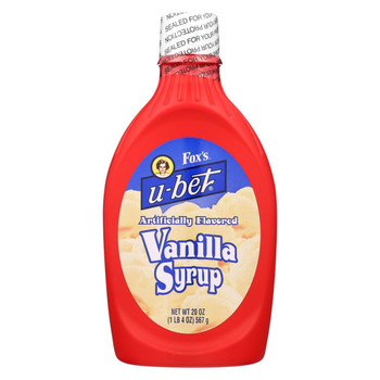 Fox's U - Bet Vanilla Syrup - Vanilla - Case of 12 - 20 oz.